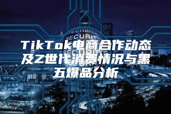 TikTok电商合作动态及Z世代消费情况与黑五爆品分析