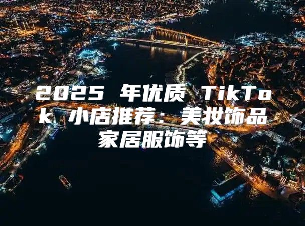2025 年优质 TikTok 小店推荐：美妆饰品家居服饰等