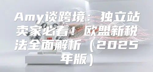 Amy谈跨境：独立站卖家必看！欧盟新税法全面解析2025年版