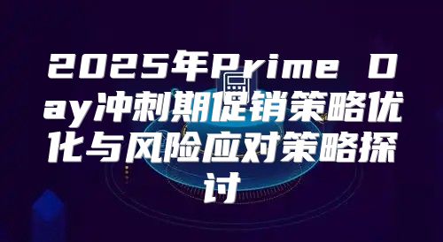 2025年Prime Day冲刺期促销策略优化与风险应对策略探讨