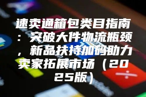 速卖通箱包类目指南：突破大件物流瓶颈，新品扶持加码助力卖家拓展市场2025版