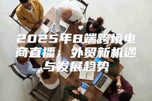 2025年B端跨境电商直播：外贸新机遇与发展趋势