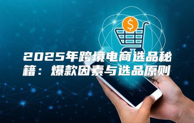 2025年跨境电商选品秘籍：爆款因素与选品原则