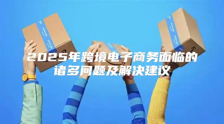 2025年跨境电子商务面临的诸多问题及解决建议