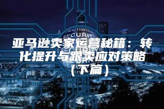 亚马逊卖家运营秘籍：转化提升与跟卖应对策略下篇