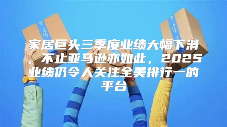 家居巨头三季度业绩大幅下滑，不止亚马逊亦如此，2025业绩仍令人关注全美排行一的平台
