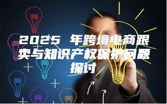 2025 年跨境电商跟卖与知识产权保护问题探讨