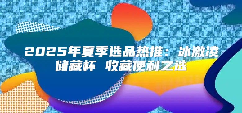 2025年夏季选品热推：冰激凌储藏杯 收藏便利之选