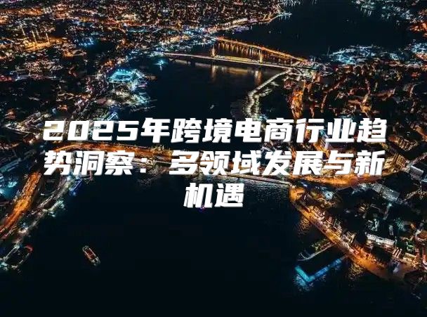 2025年跨境电商行业趋势洞察：多领域发展与新机遇