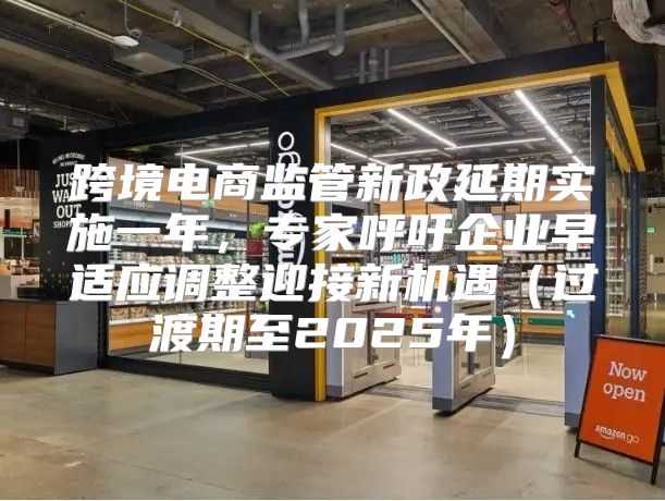 跨境电商监管新政延期实施一年，专家呼吁企业早适应调整迎接新机遇过渡期至2025年