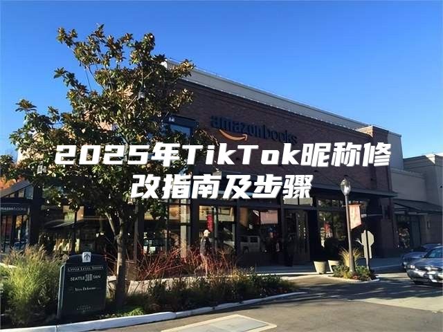 2025年TikTok昵称修改指南及步骤