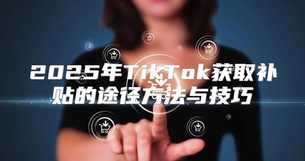 2025年TikTok获取补贴的途径方法与技巧