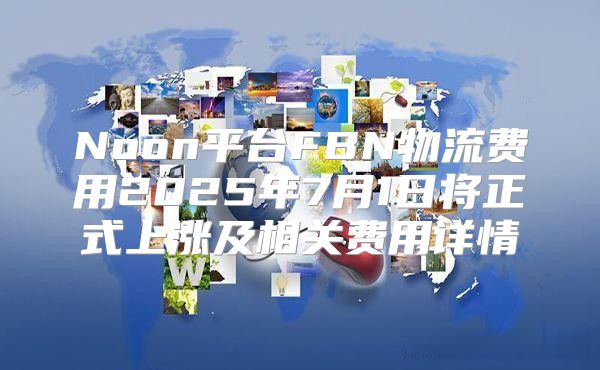 Noon平台FBN物流费用2025年7月1日将正式上涨及相关费用详情
