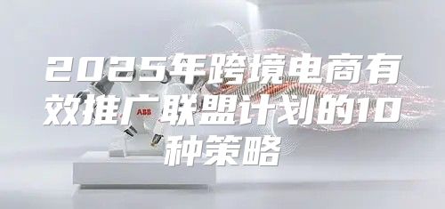 2025年跨境电商有效推广联盟计划的10种策略