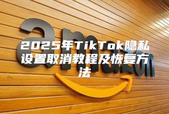 2025年TikTok隐私设置取消教程及恢复方法