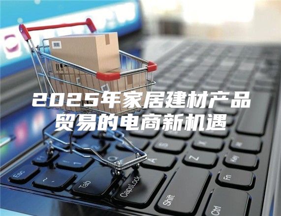 2025年家居建材产品贸易的电商新机遇