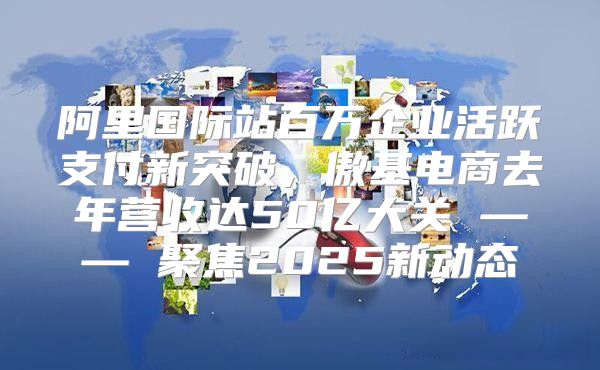 阿里国际站百万企业活跃支付新突破，傲基电商去年营收达50亿大关 —— 聚焦2025新动态