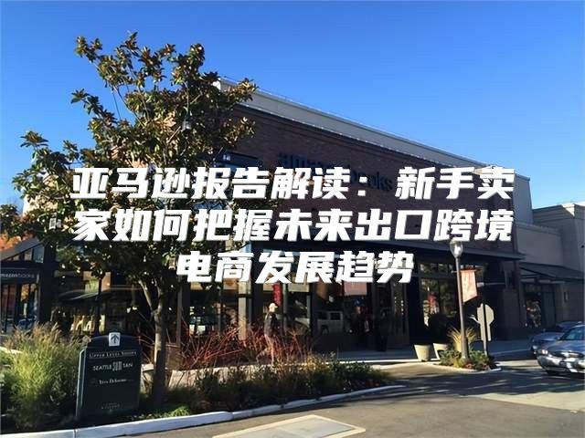 亚马逊报告解读：新手卖家如何把握未来出口跨境电商发展趋势