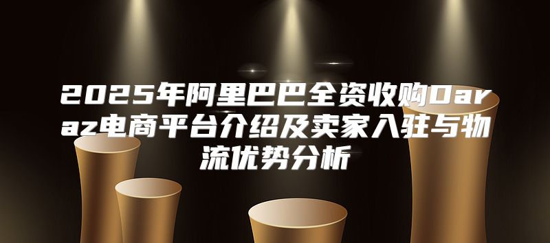 2025年阿里巴巴全资收购Daraz电商平台介绍及卖家入驻与物流优势分析