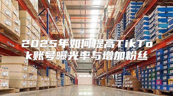 2025年如何提高TikTok账号曝光率与增加粉丝