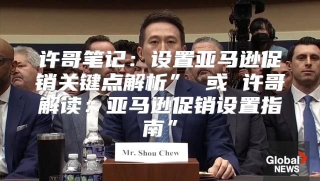 许哥笔记：设置亚马逊促销关键点解析” 或 许哥解读：亚马逊促销设置指南”