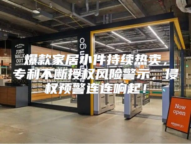 爆款家居小件持续热卖，专利不断授权风险警示，侵权预警连连响起！