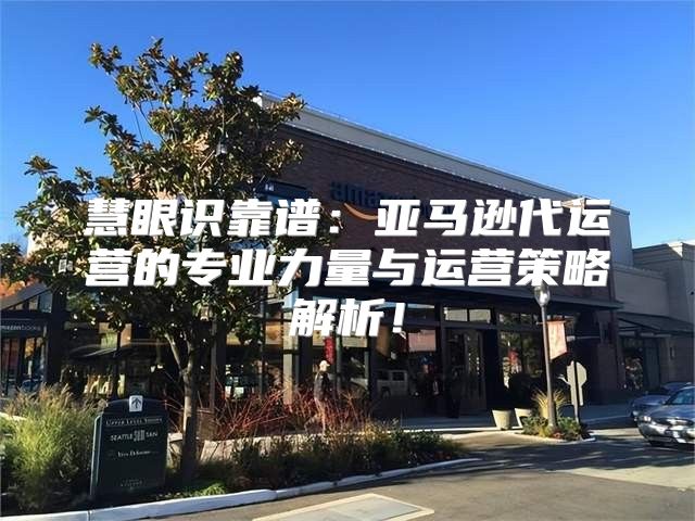 慧眼识靠谱：亚马逊代运营的专业力量与运营策略解析！