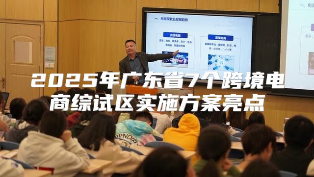2025年广东省7个跨境电商综试区实施方案亮点