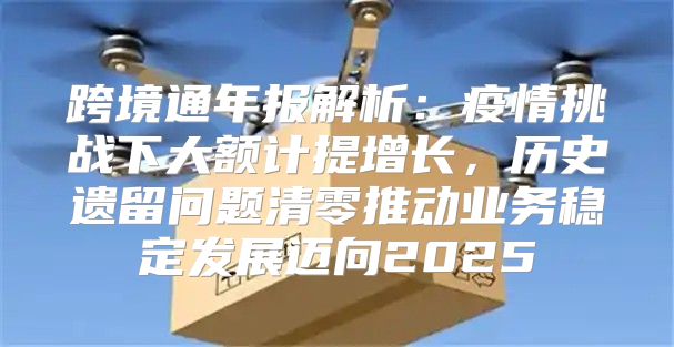 跨境通年报解析：疫情挑战下大额计提增长，历史遗留问题清零推动业务稳定发展迈向2025