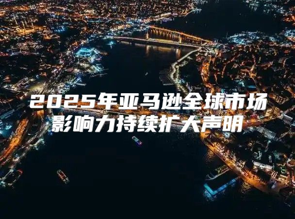 2025年亚马逊全球市场影响力持续扩大声明