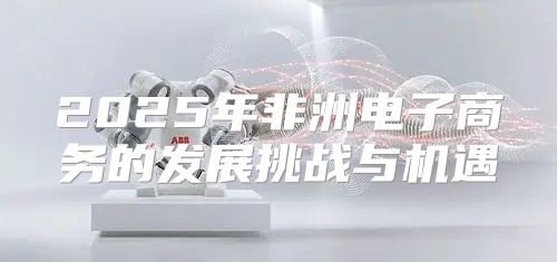 2025年非洲电子商务的发展挑战与机遇