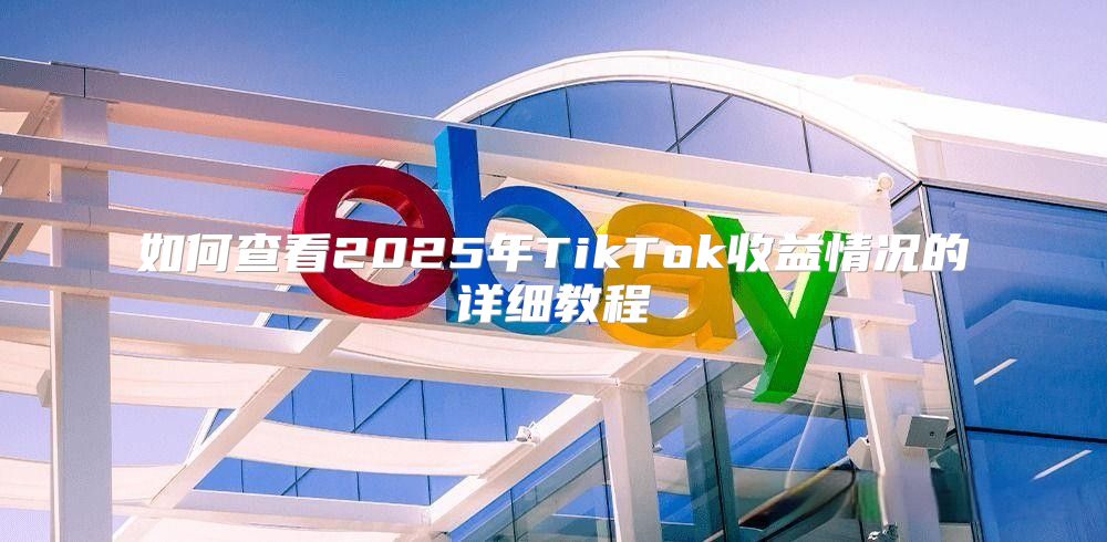 如何查看2025年TikTok收益情况的详细教程