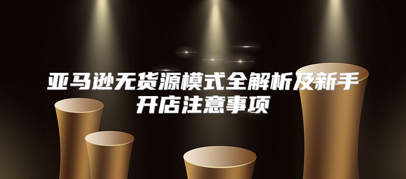 亚马逊无货源模式全解析及新手开店注意事项