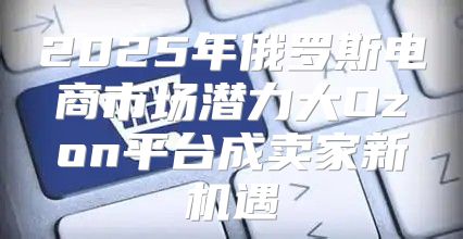 2025年俄罗斯电商市场潜力大Ozon平台成卖家新机遇