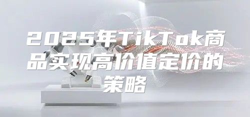 2025年TikTok商品实现高价值定价的策略