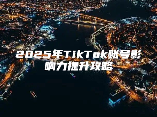 2025年TikTok账号影响力提升攻略