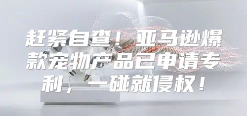 赶紧自查！亚马逊爆款宠物产品已申请专利，一碰就侵权！