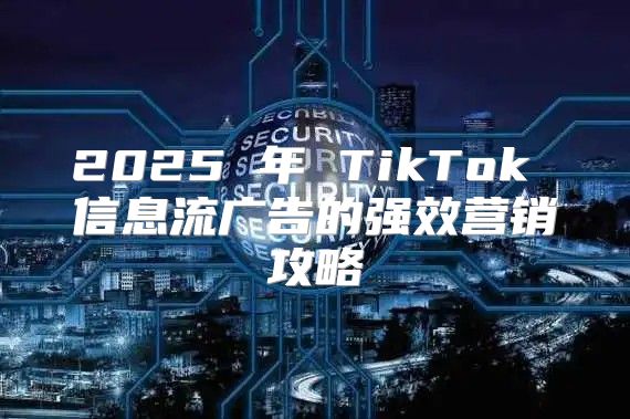 2025 年 TikTok 信息流广告的强效营销攻略