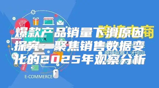 爆款产品销量下滑原因探究：聚焦销售数据变化的2025年观察分析
