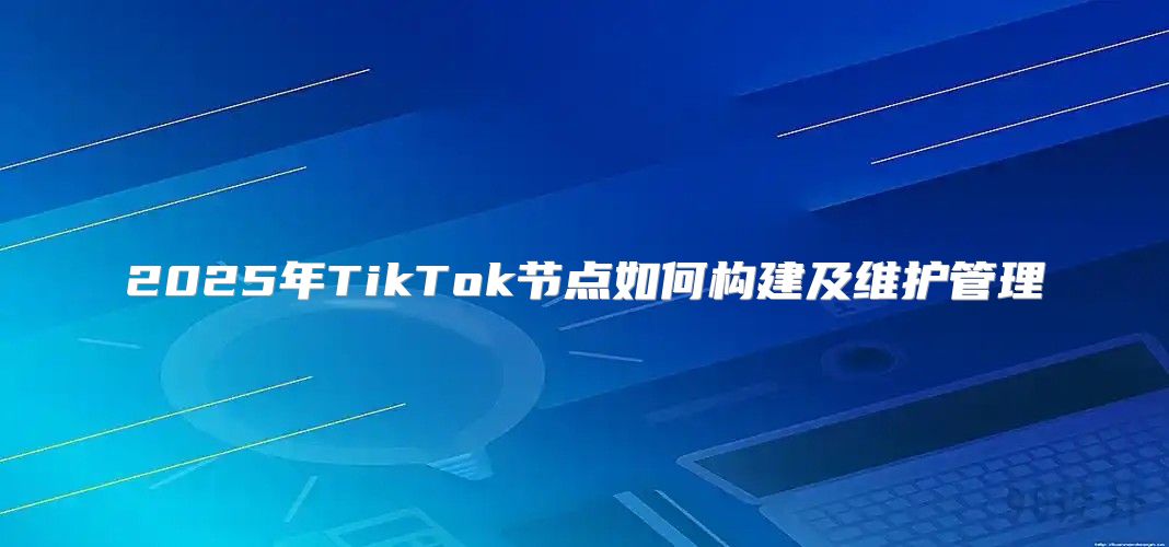 2025年TikTok节点如何构建及维护管理