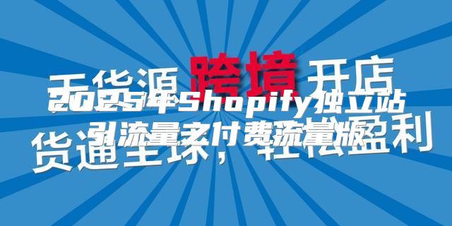 2025年Shopify独立站引流量之付费流量版