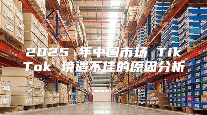 2025 年中国市场 TikTok 境遇不佳的原因分析