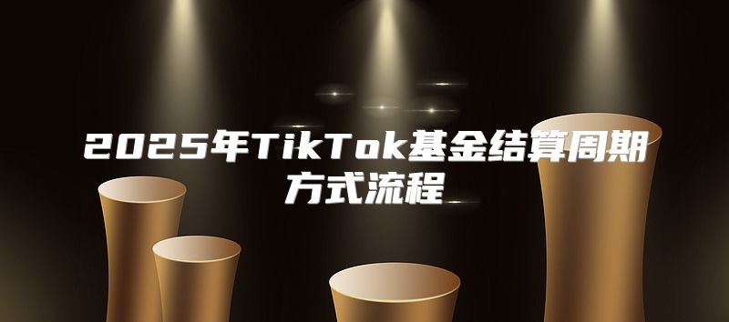 2025年TikTok基金结算周期方式流程