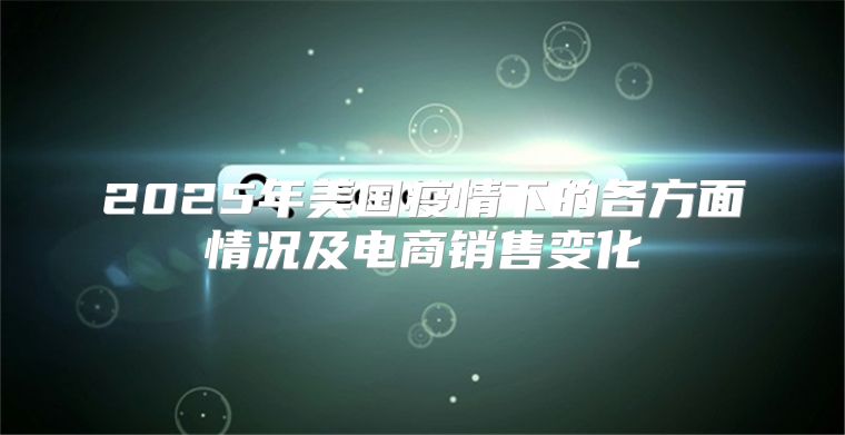 2025年美国疫情下的各方面情况及电商销售变化
