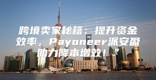 跨境卖家秘籍：提升资金效率，Payoneer派安盈助力降本增效！”