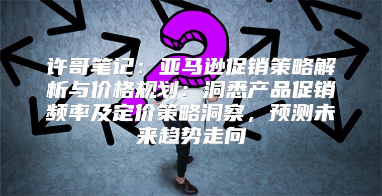 许哥笔记：亚马逊促销策略解析与价格规划：洞悉产品促销频率及定价策略洞察，预测未来趋势走向