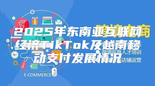 2025年东南亚互联网经济TikTok及越南移动支付发展情况