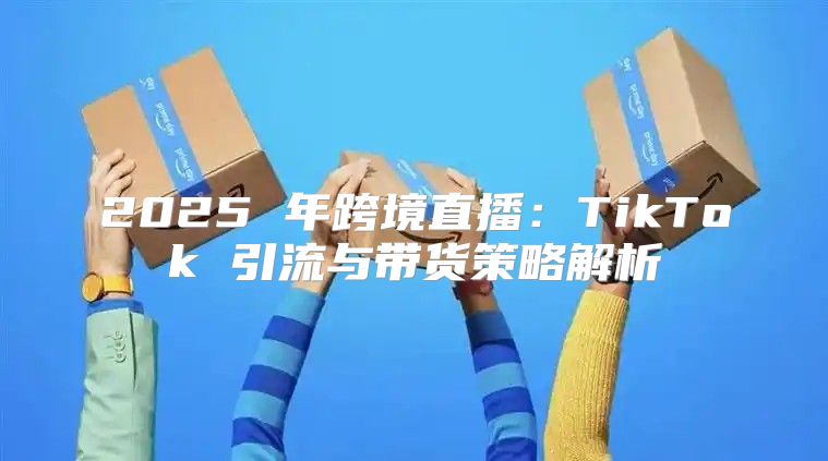 2025 年跨境直播：TikTok 引流与带货策略解析