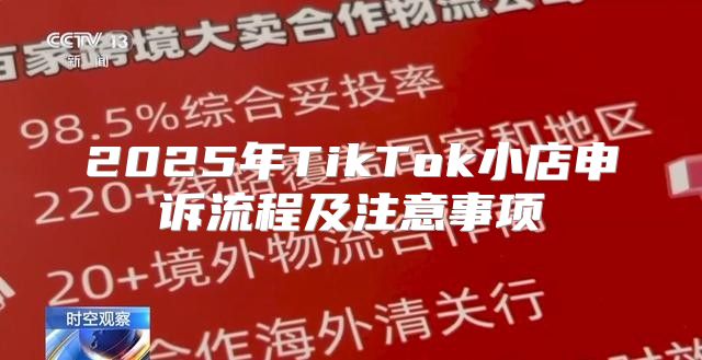 2025年TikTok小店申诉流程及注意事项