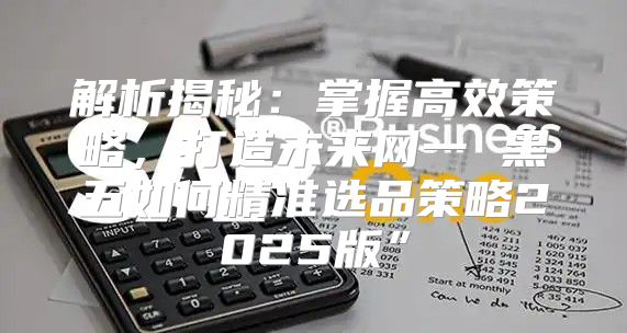 解析揭秘：掌握高效策略，打造未来网一 黑五如何精准选品策略2025版”